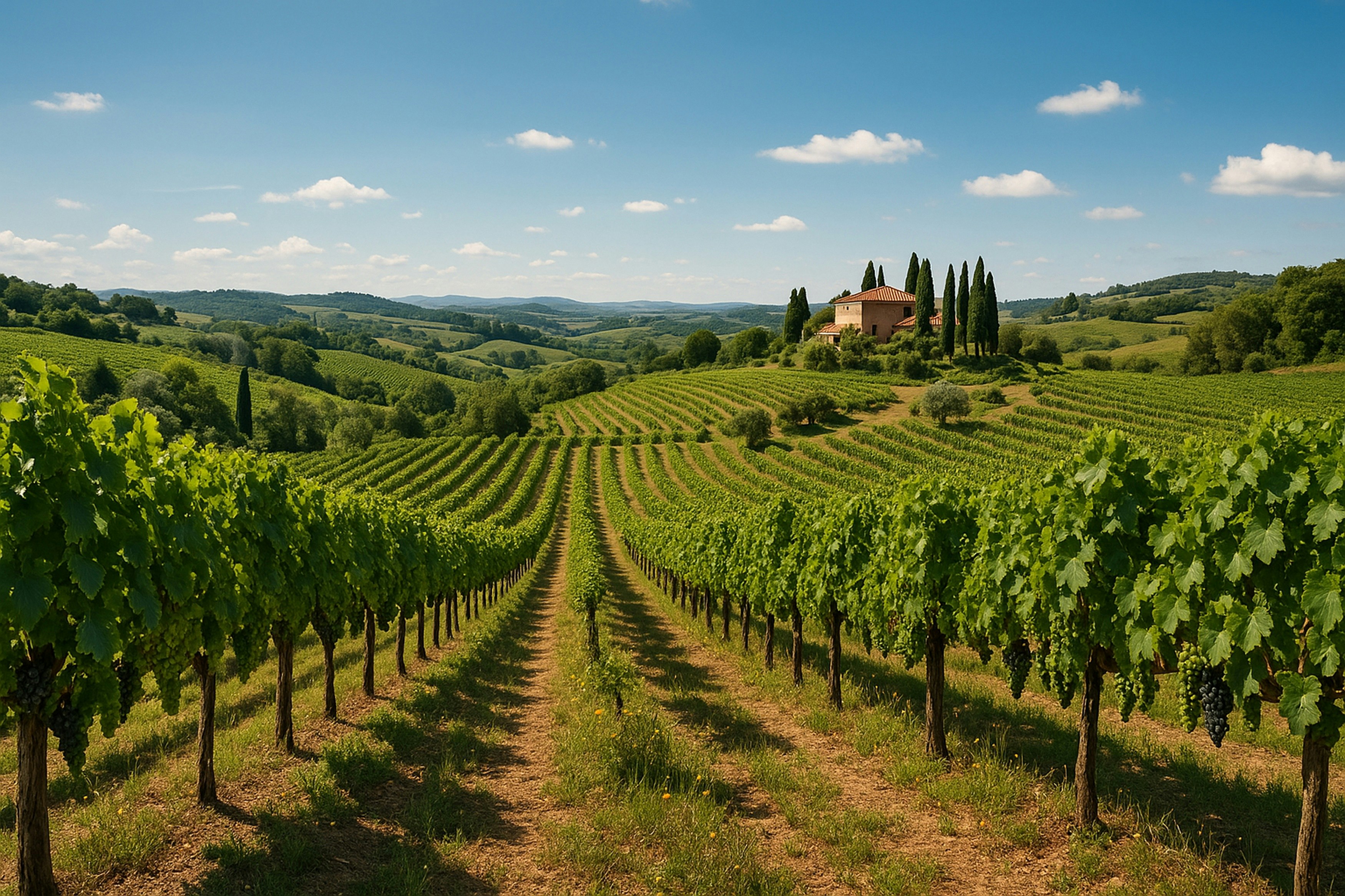 Italian vineyard landscape